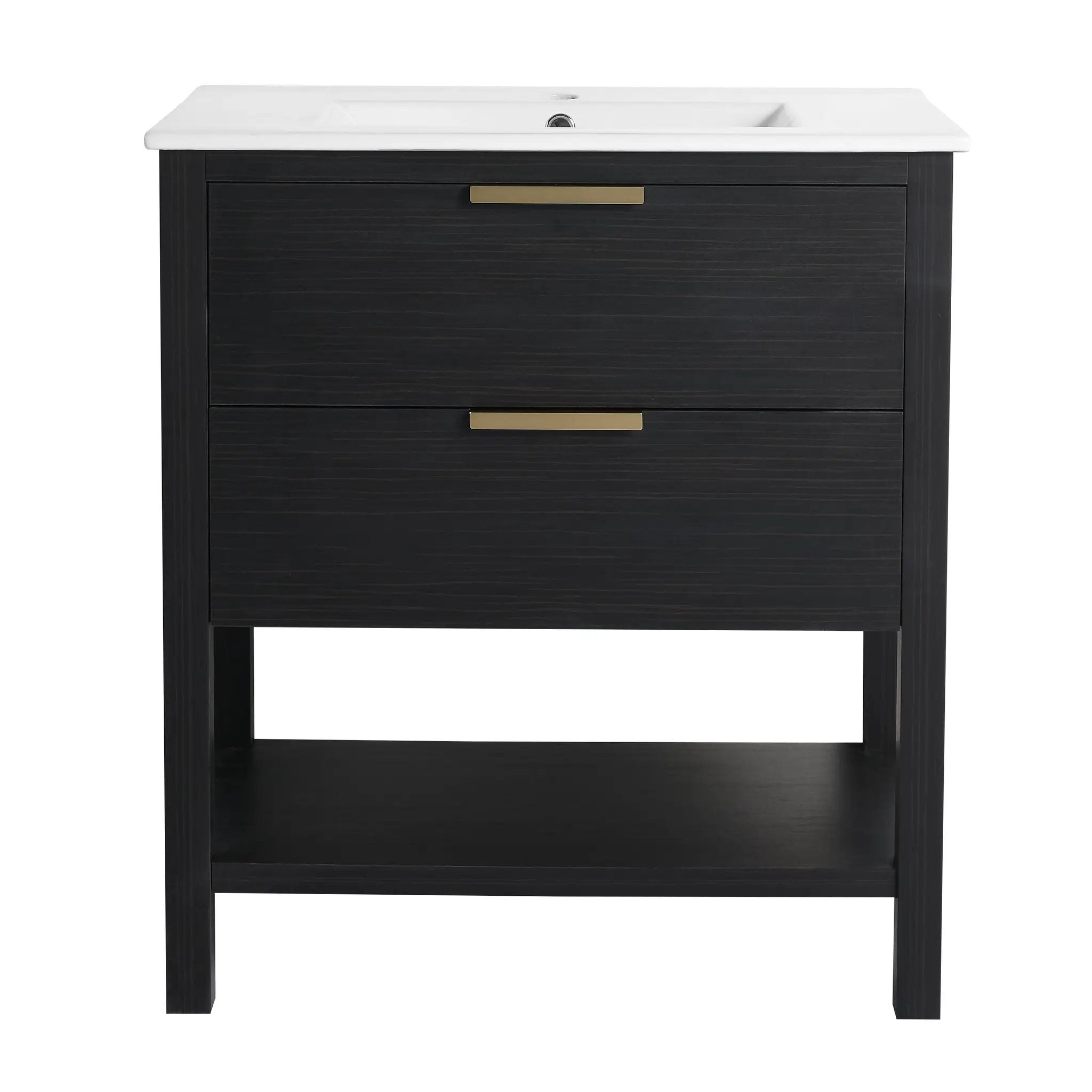 30 Inch Bathroom Vanity Plywood With 2 Drawers by HouseOfZazla