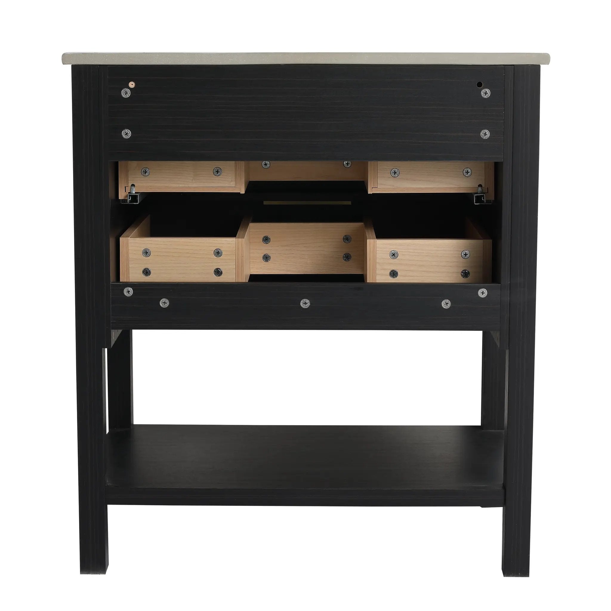 30 Inch Bathroom Vanity Plywood With 2 Drawers by HouseOfZazla