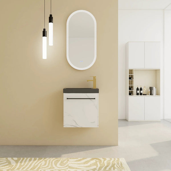 20'' Floating Wall-Mounted Bathroom Vanity with Resin Sink