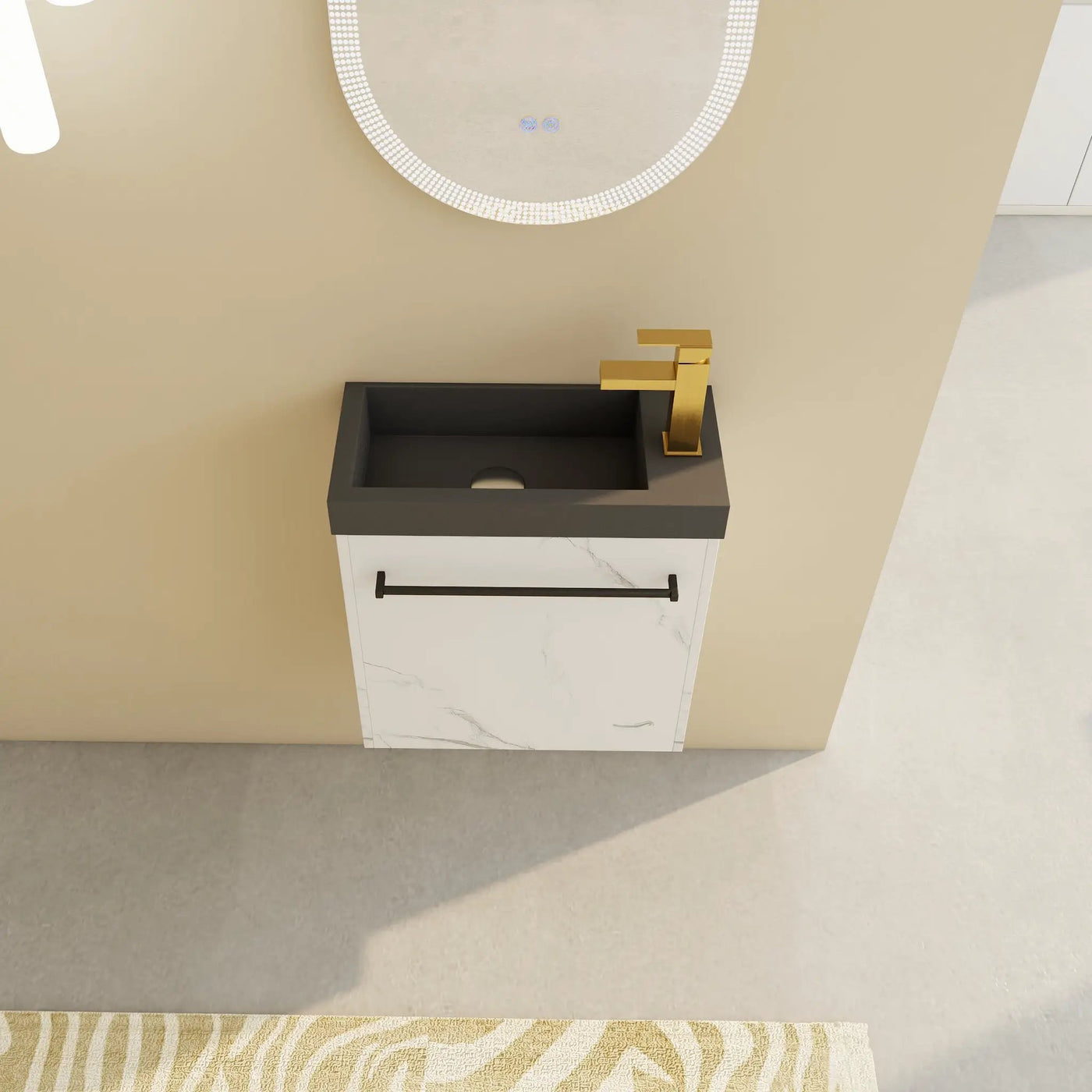 20'' Floating Wall-Mounted Bathroom Vanity with Resin Sink by HouseOfZazla