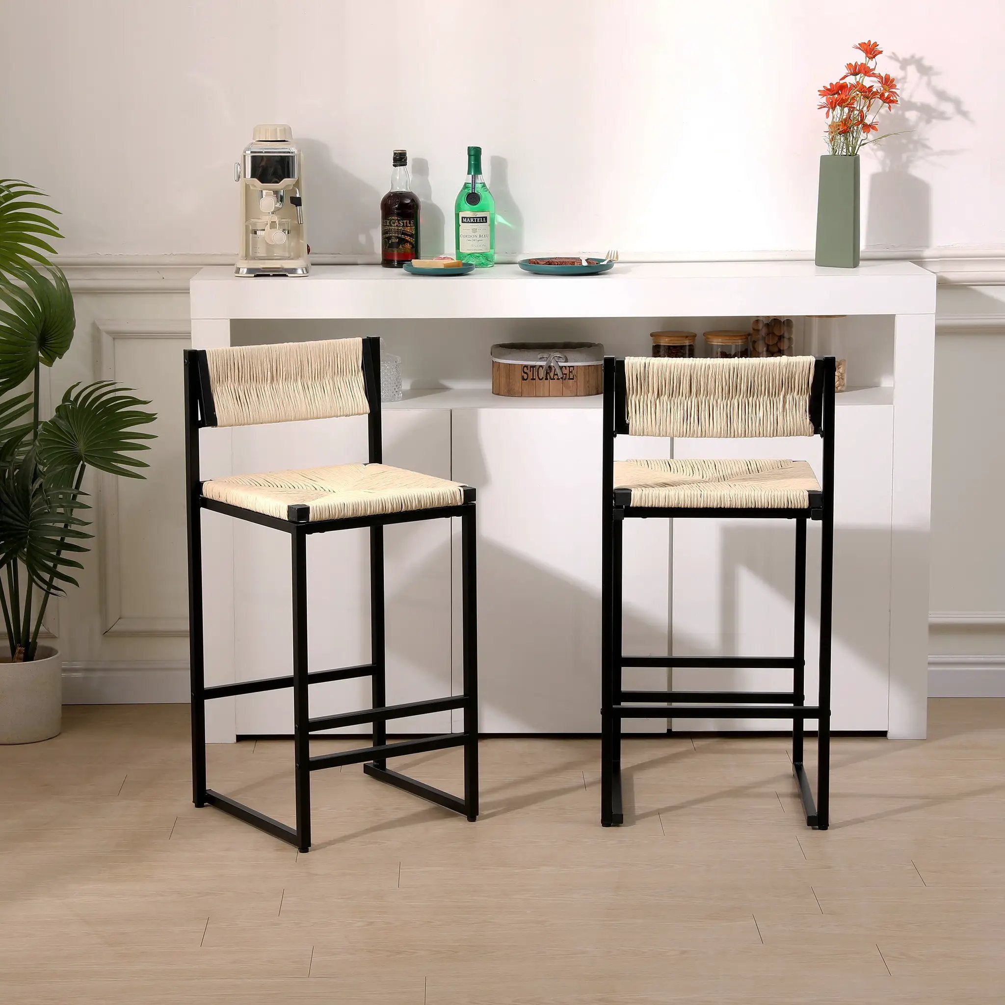 Creamy Bar Chairs Set of 2 by HouseOfZazla