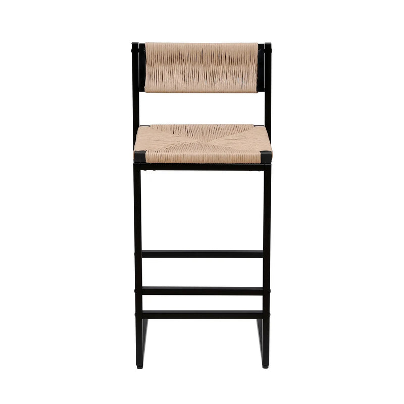 Honey Bar Stools Set of 2 - Paper Rope Weave Dining Chairs by HouseOfZazla