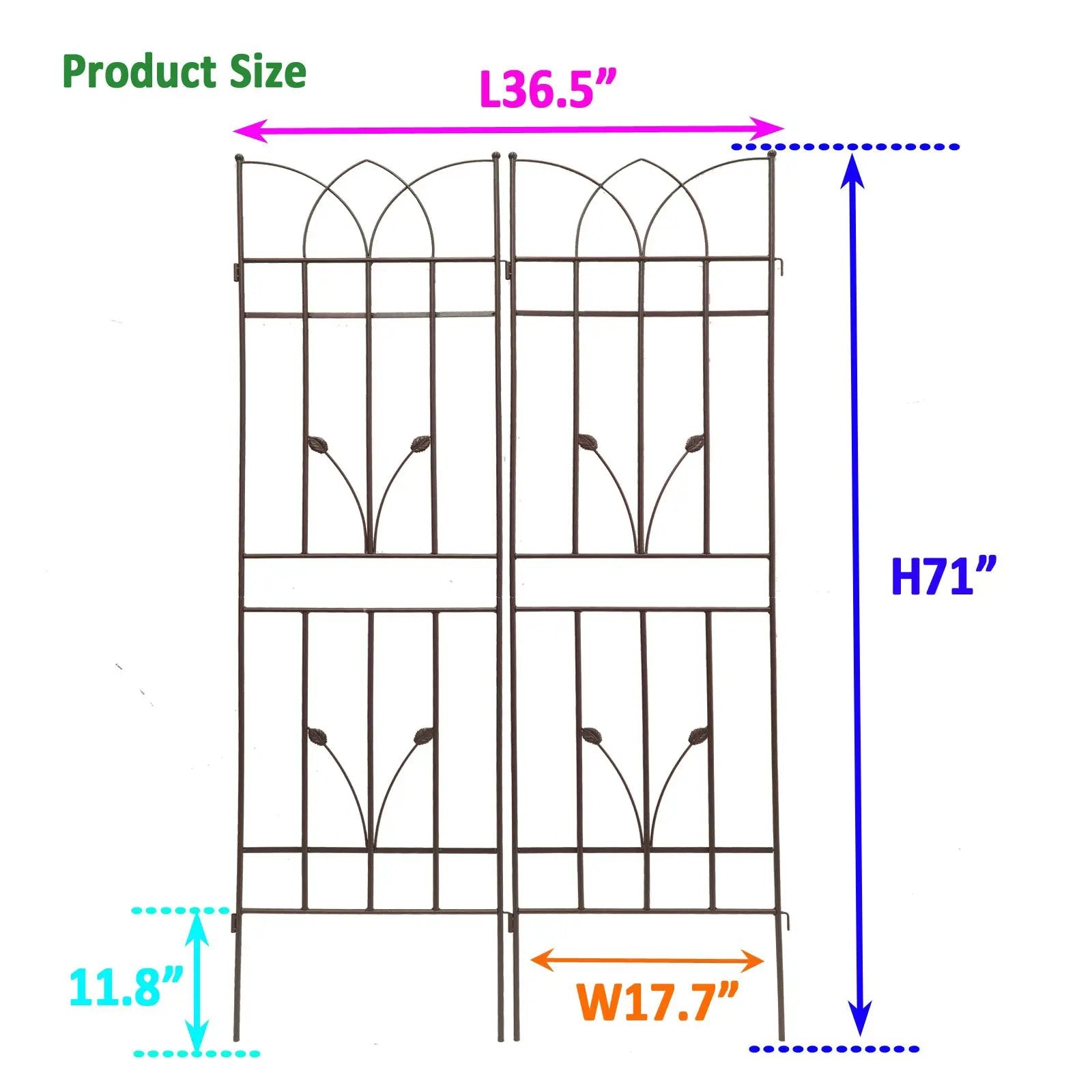 2 Pack Metal Garden Trellis by HouseOfZazla