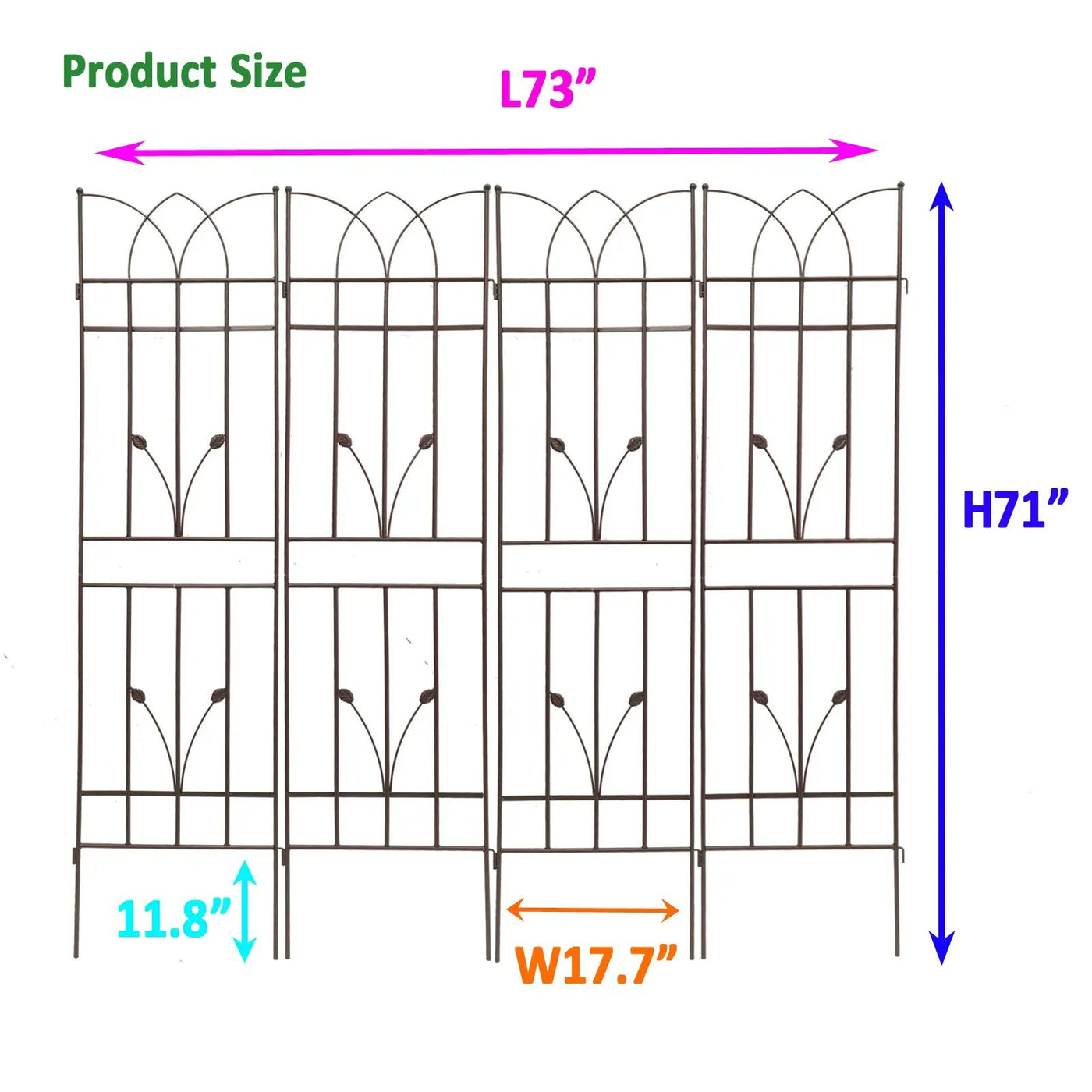 4 Pack Metal Garden Trellis by HouseOfZazla