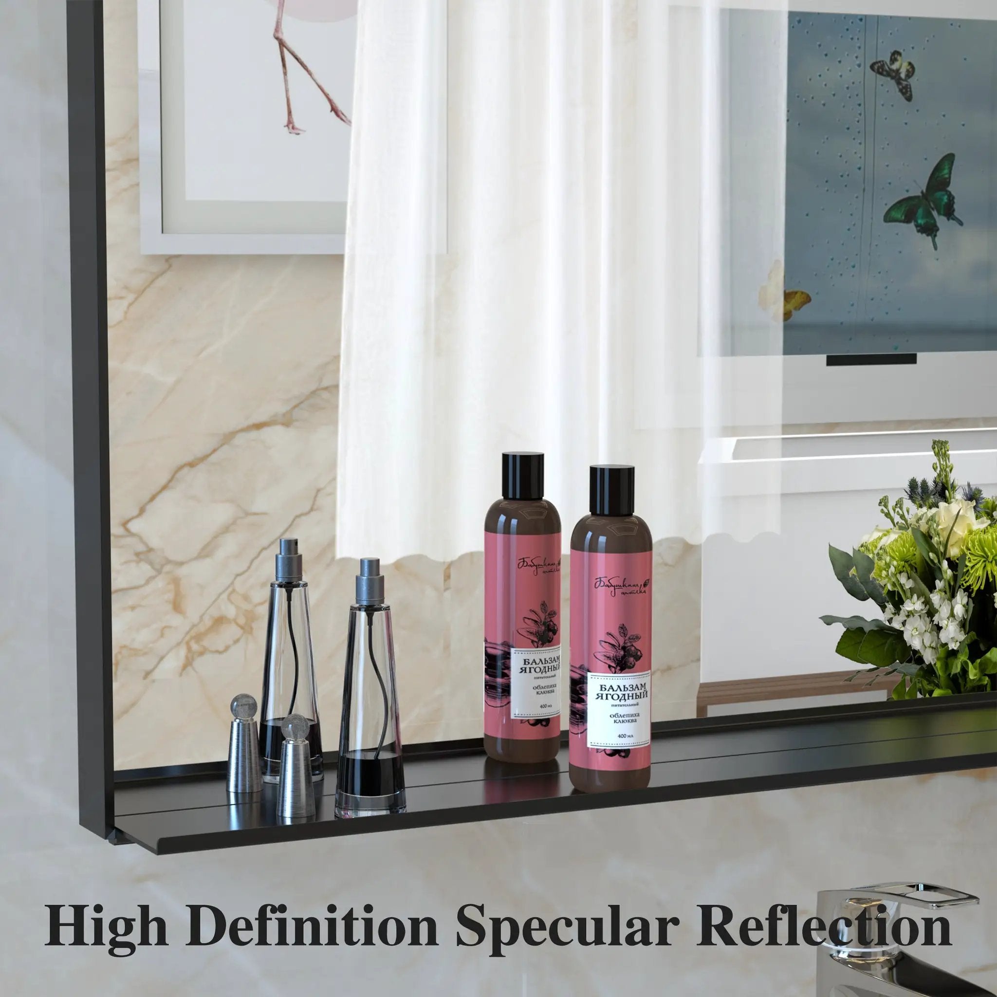 60" x 36" Oversized Modern Rectangle Bathroom Mirror by HouseOfZazla
