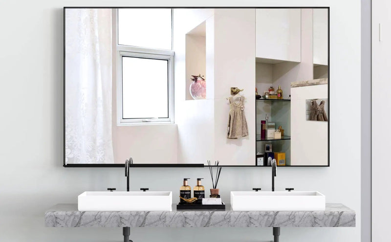 60" x 36" Oversized Modern Rectangle Bathroom Mirror by HouseOfZazla