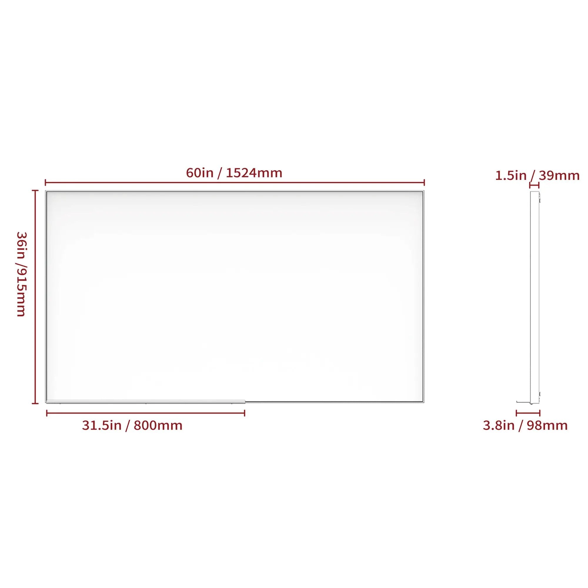 60" x 36" Oversized Modern Rectangle Bathroom Mirror by HouseOfZazla