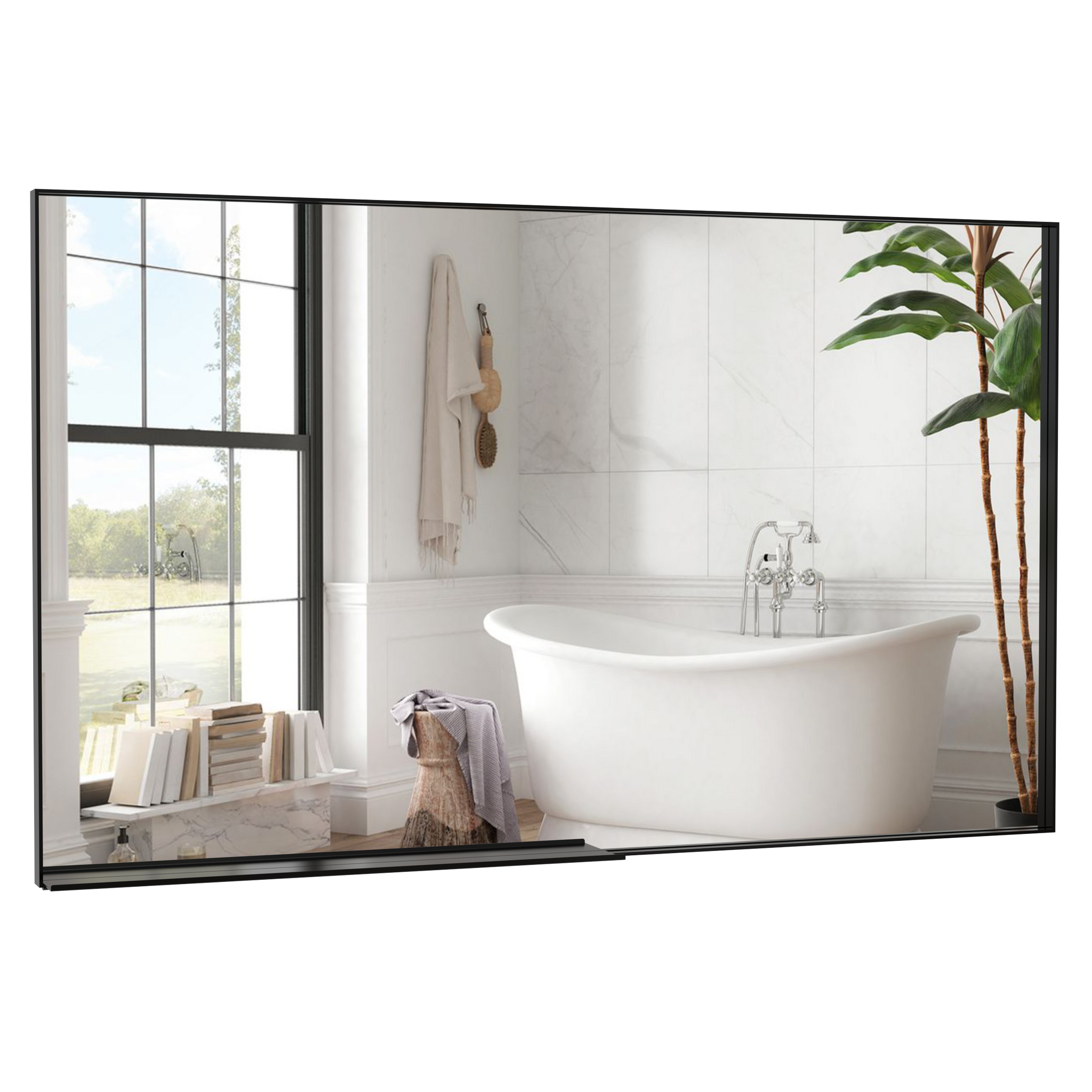 60" x 36" Oversized Modern Rectangle Bathroom Mirror by HouseOfZazla