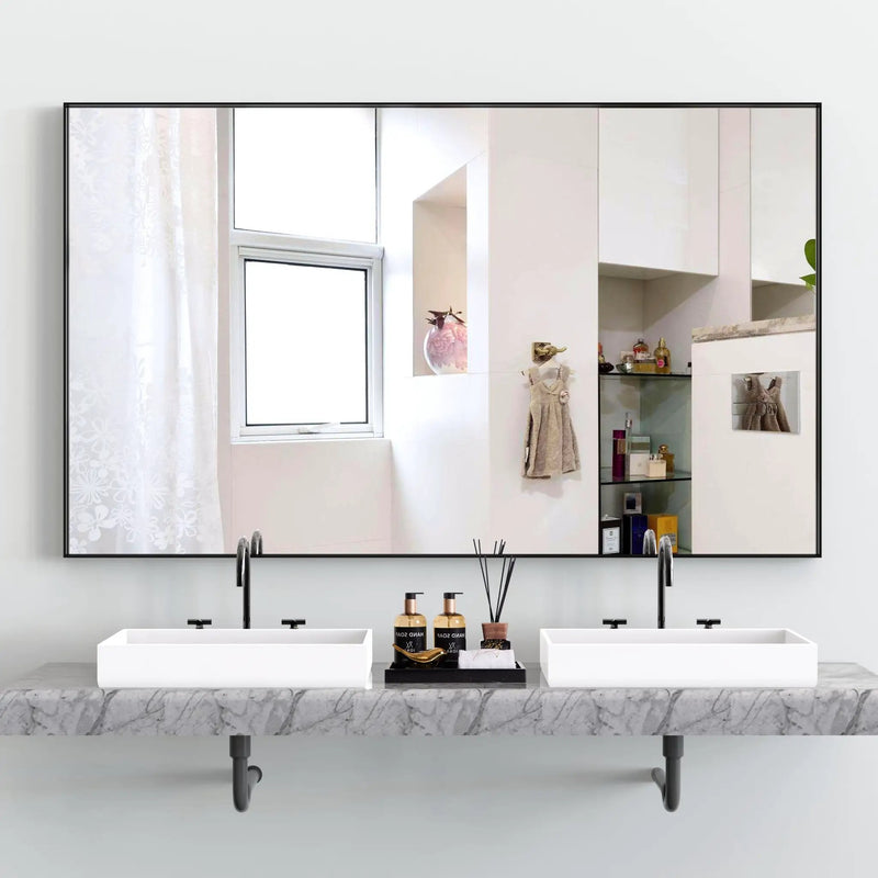 60" x 36" Oversized Modern Rectangle Bathroom Mirror by HouseOfZazla