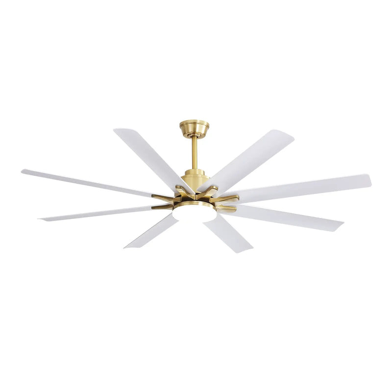 66 Inch Modern Smart Ceiling Fan with Reversible DC Motor and LED Light by HouseOfZazla