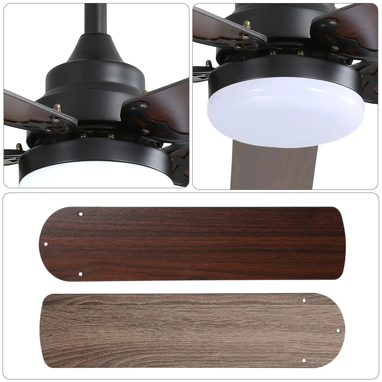 42 Inch Modern Ceiling Fan with LED Light and Remote Control by HouseOfZazla