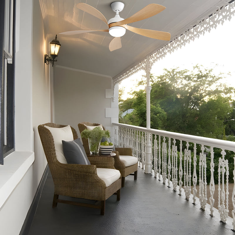 52 Inch Modern Ceiling Fan With 3 Color Dimmable LED Light by HouseOfZazla