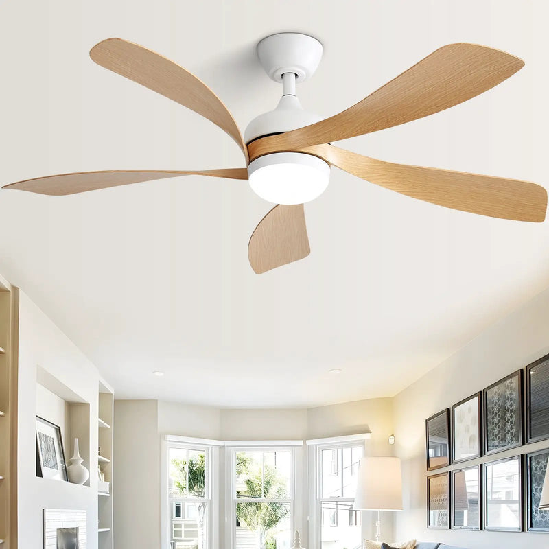 52 Inch Modern Ceiling Fan With 3 Color Dimmable LED Light by HouseOfZazla