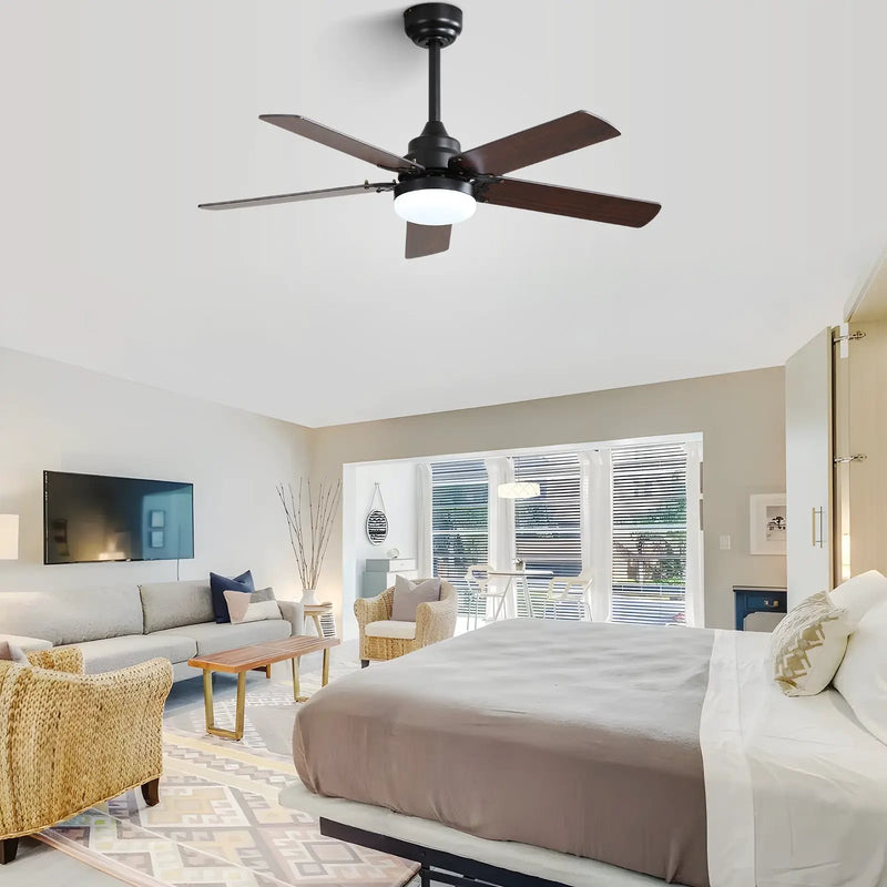 42 Inch Modern Ceiling Fan with LED Light and Remote Control by HouseOfZazla