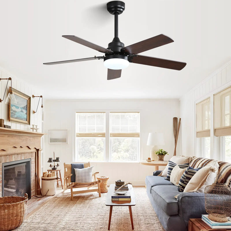 42 Inch Modern Ceiling Fan with LED Light and Remote Control by HouseOfZazla