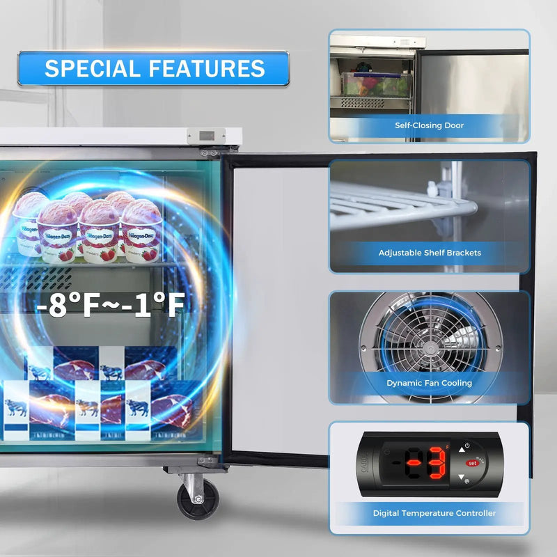ORIKOOL 60" Commercial Under Counter Freezer by HouseOfZazla