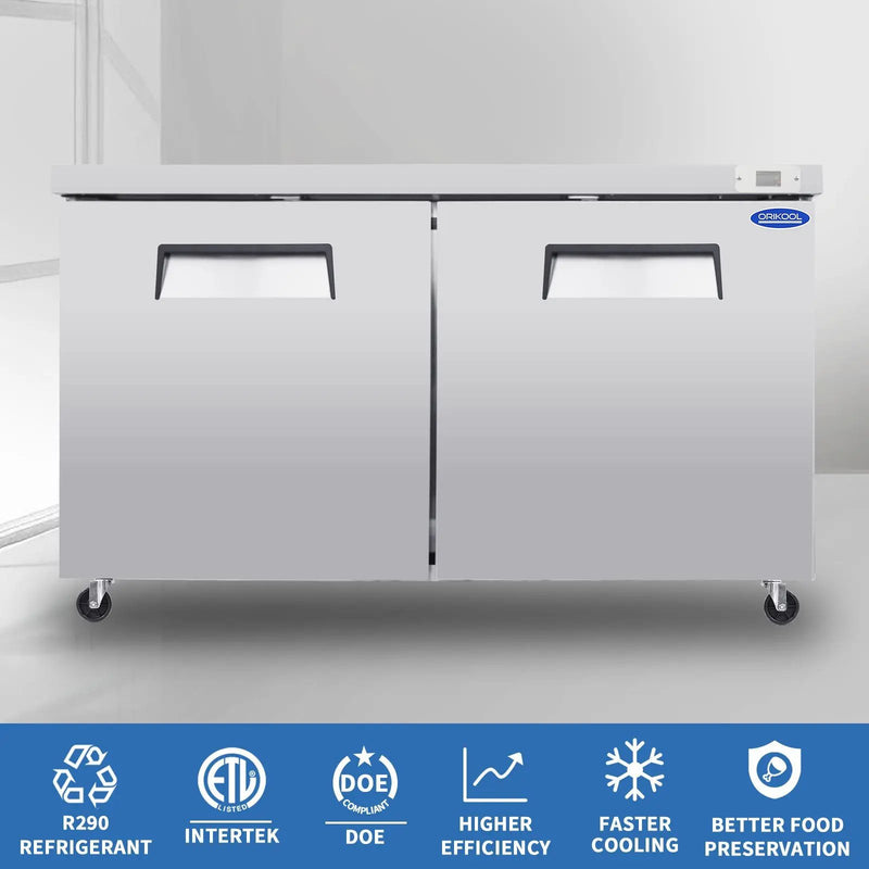 ORIKOOL 60" Commercial Under Counter Freezer by HouseOfZazla