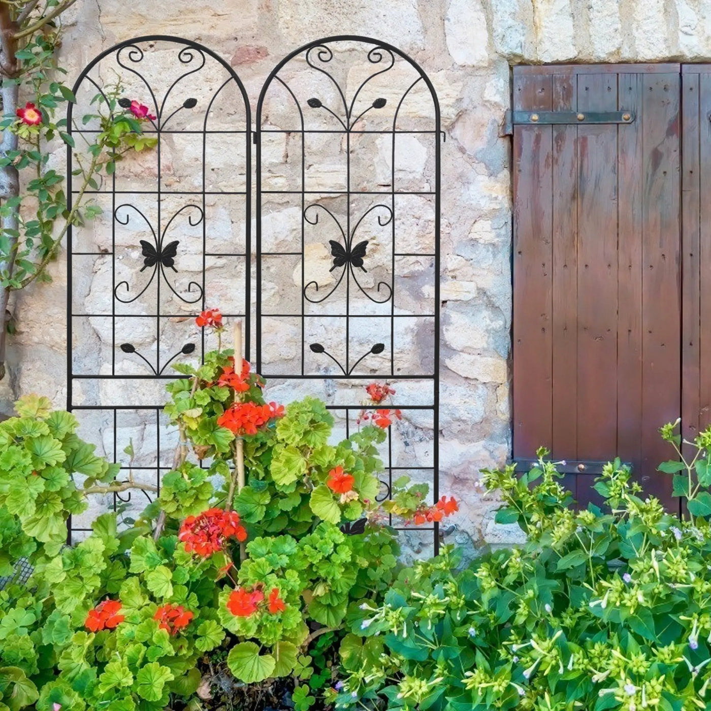 2 Pack Metal Garden Trellis 86.7" x 19.7" by HouseOfZazla