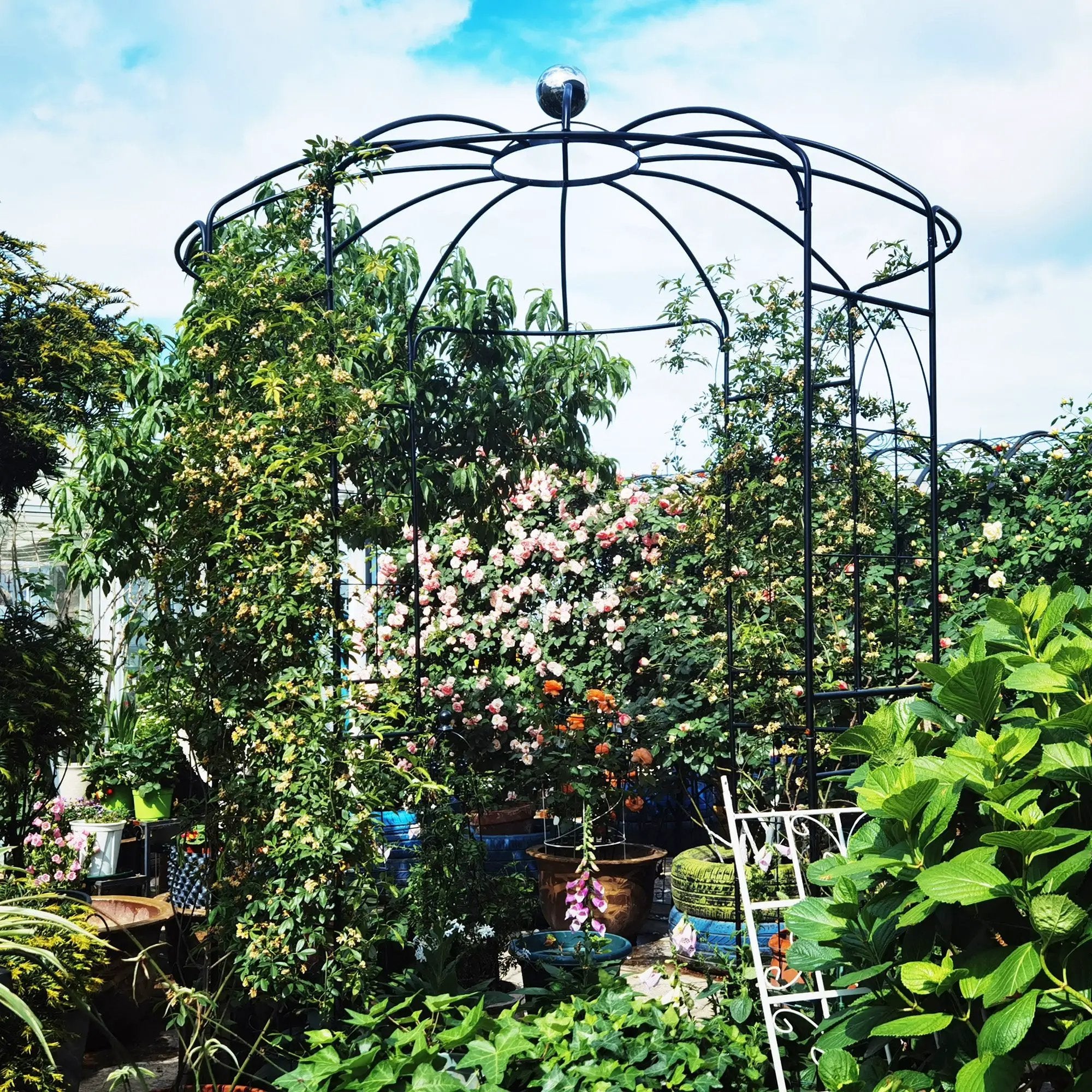 Metal Garden Arch Iron Garden Arbors Gazebo by HouseOfZazla