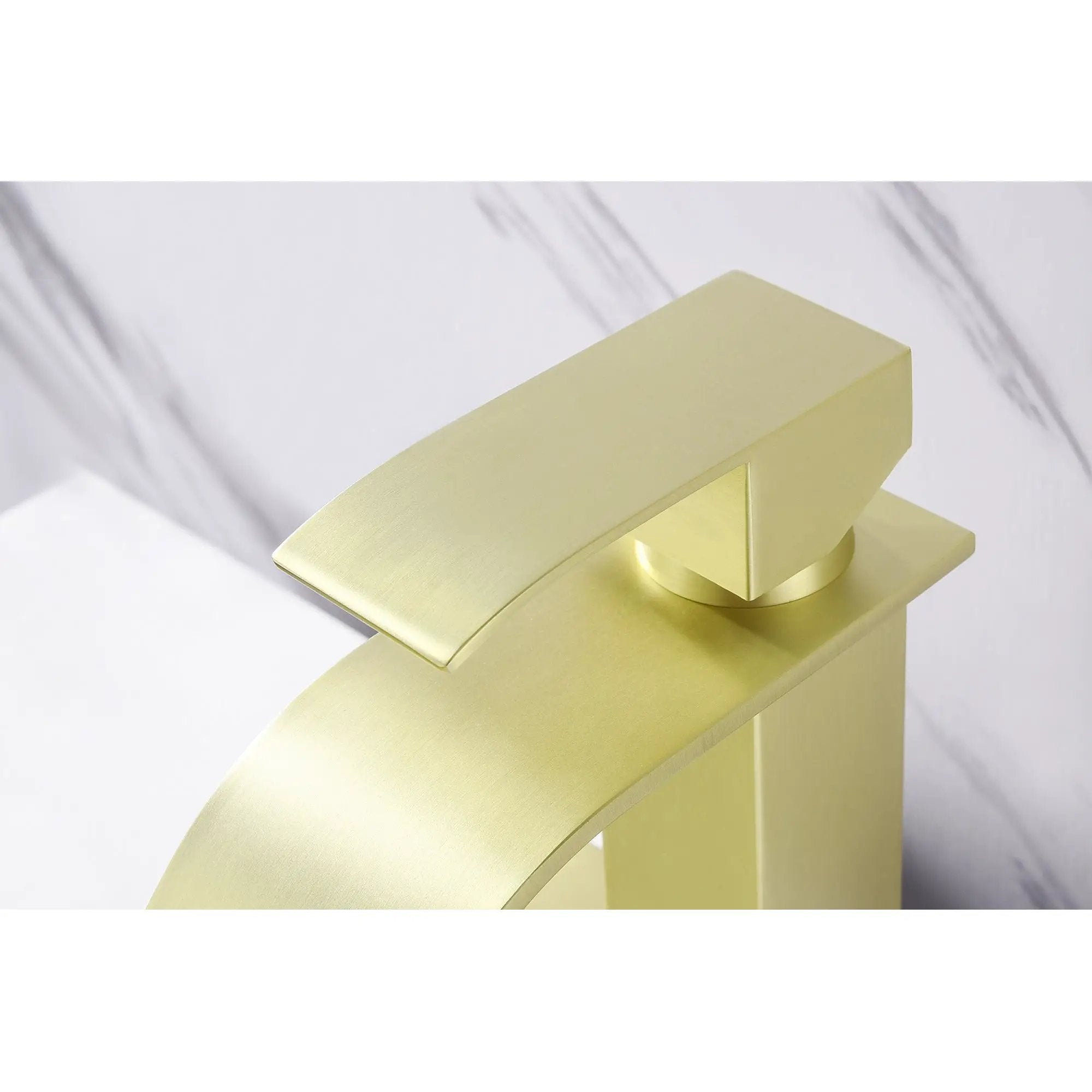 Waterfall Spout Single Handle Bathroom Sink Faucet by HouseOfZazla