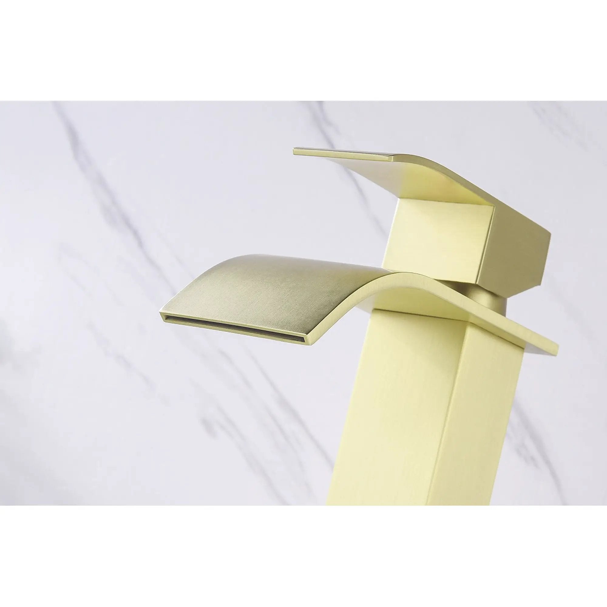 Waterfall Spout Single Handle Bathroom Sink Faucet by HouseOfZazla