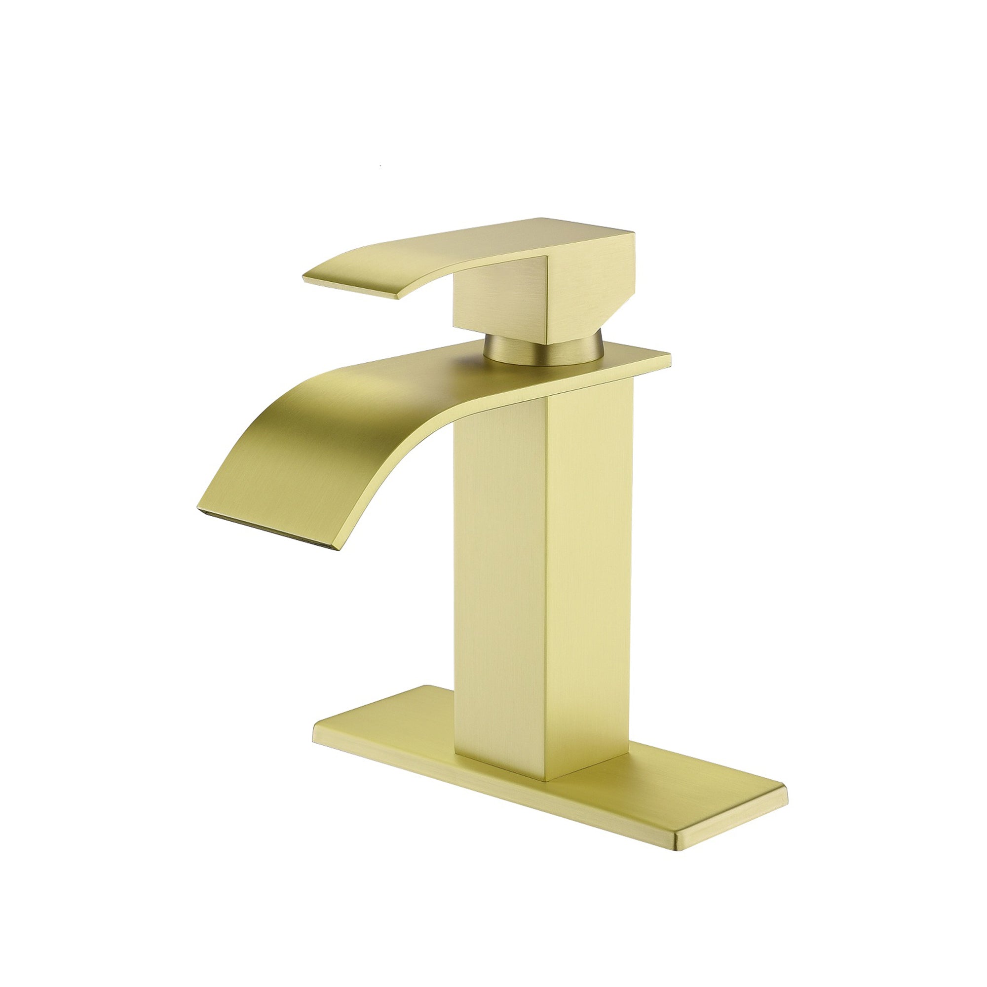 Waterfall Spout Single Handle Bathroom Sink Faucet by HouseOfZazla
