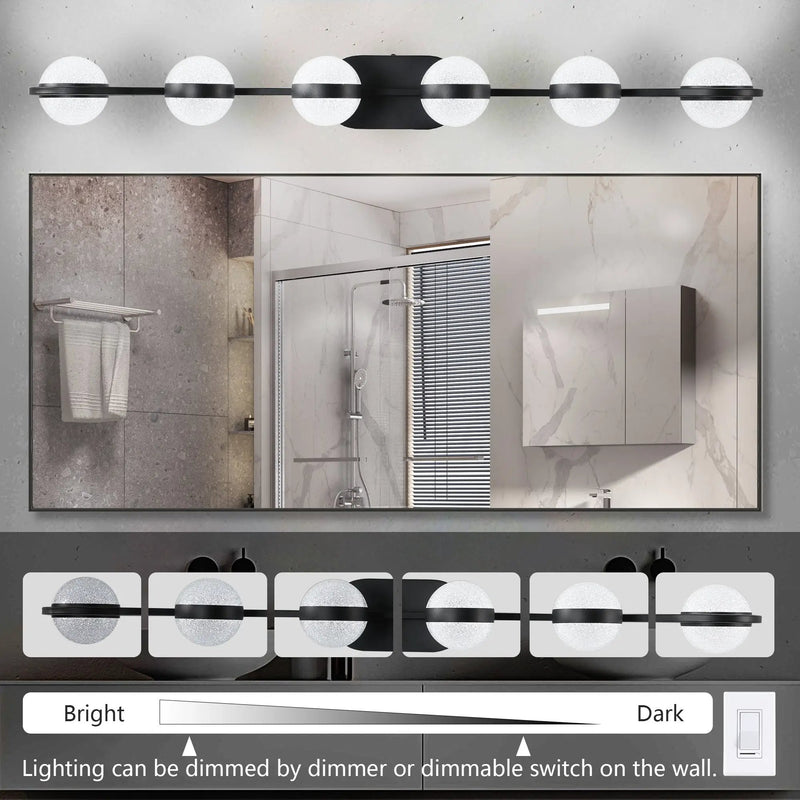 43" Black Minimalist LED Bathroom Vanity Light by HouseOfZazla