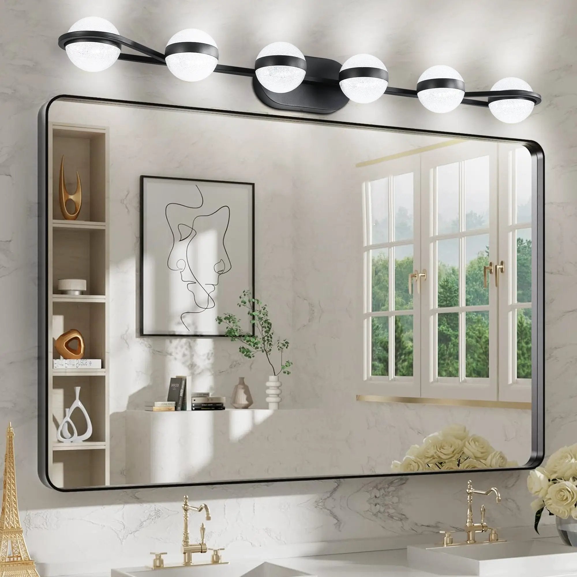 43" Black Minimalist LED Bathroom Vanity Light by HouseOfZazla