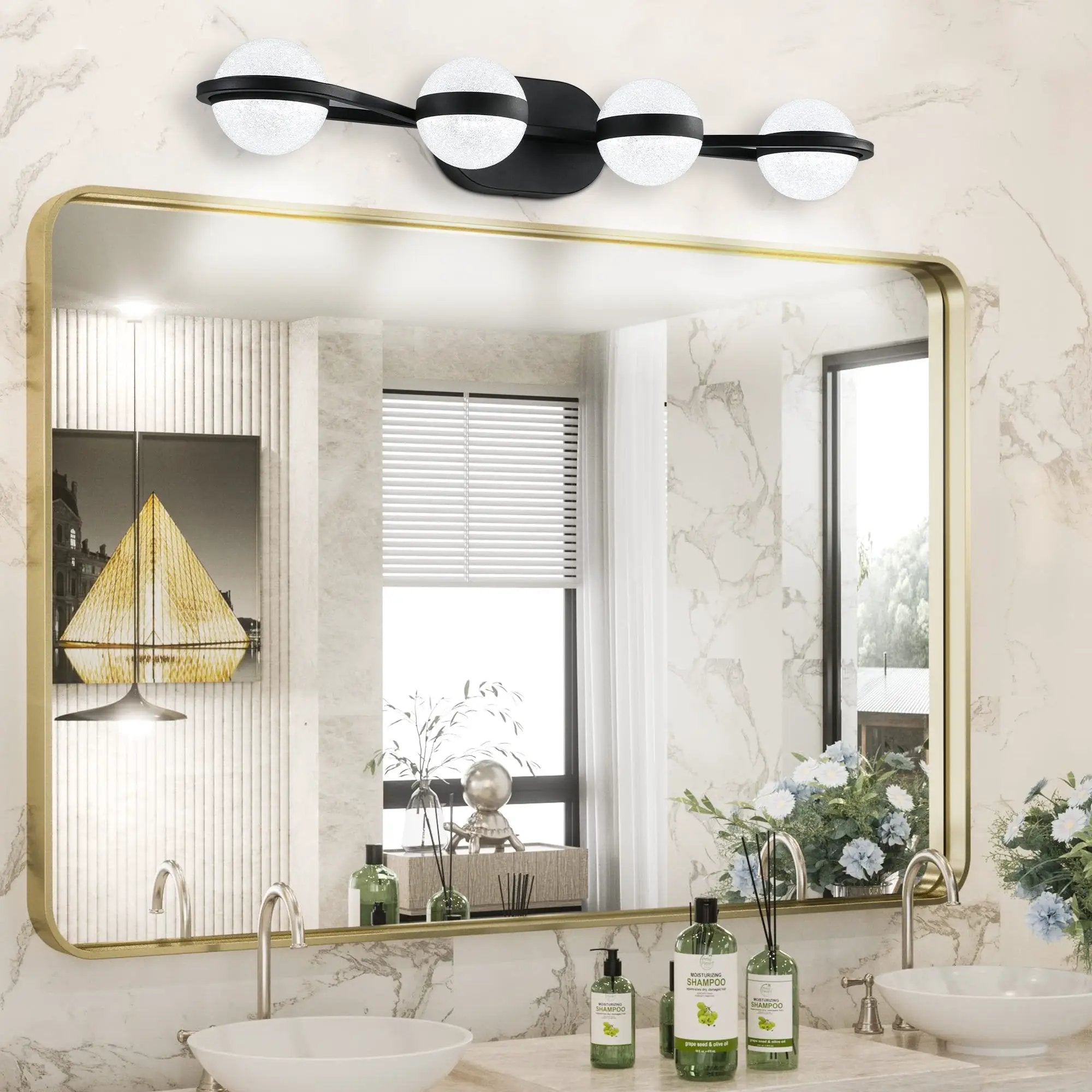 30" Black Minimalist LED Bathroom Vanity Light by HouseOfZazla
