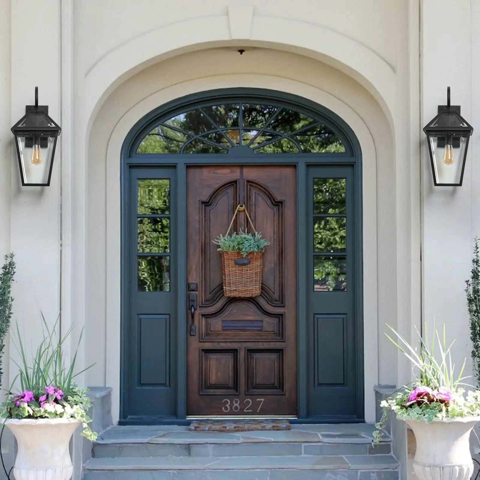 21" Outdoor Wall Lantern Light – Modern by HouseOfZazla