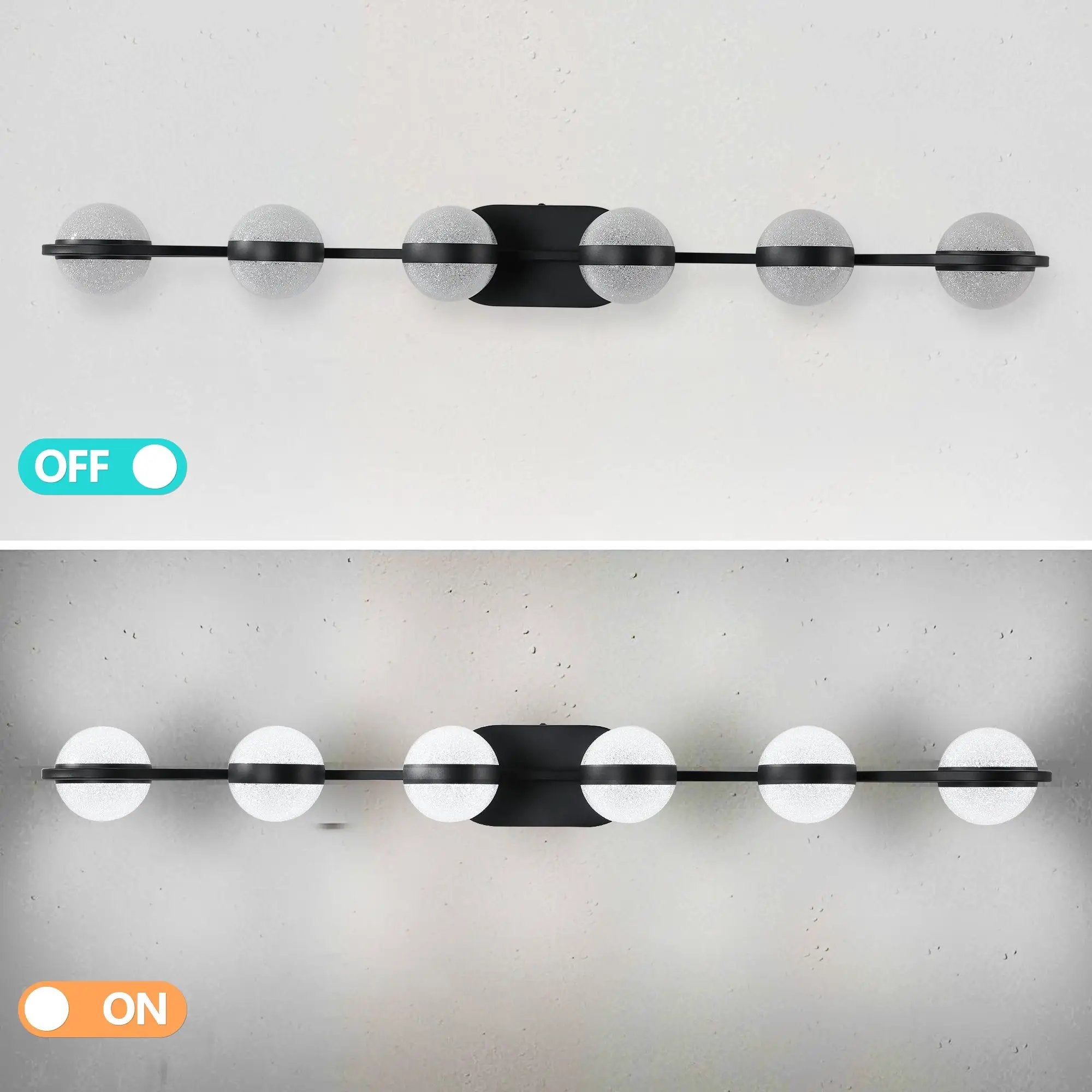 43" Black Minimalist LED Bathroom Vanity Light by HouseOfZazla