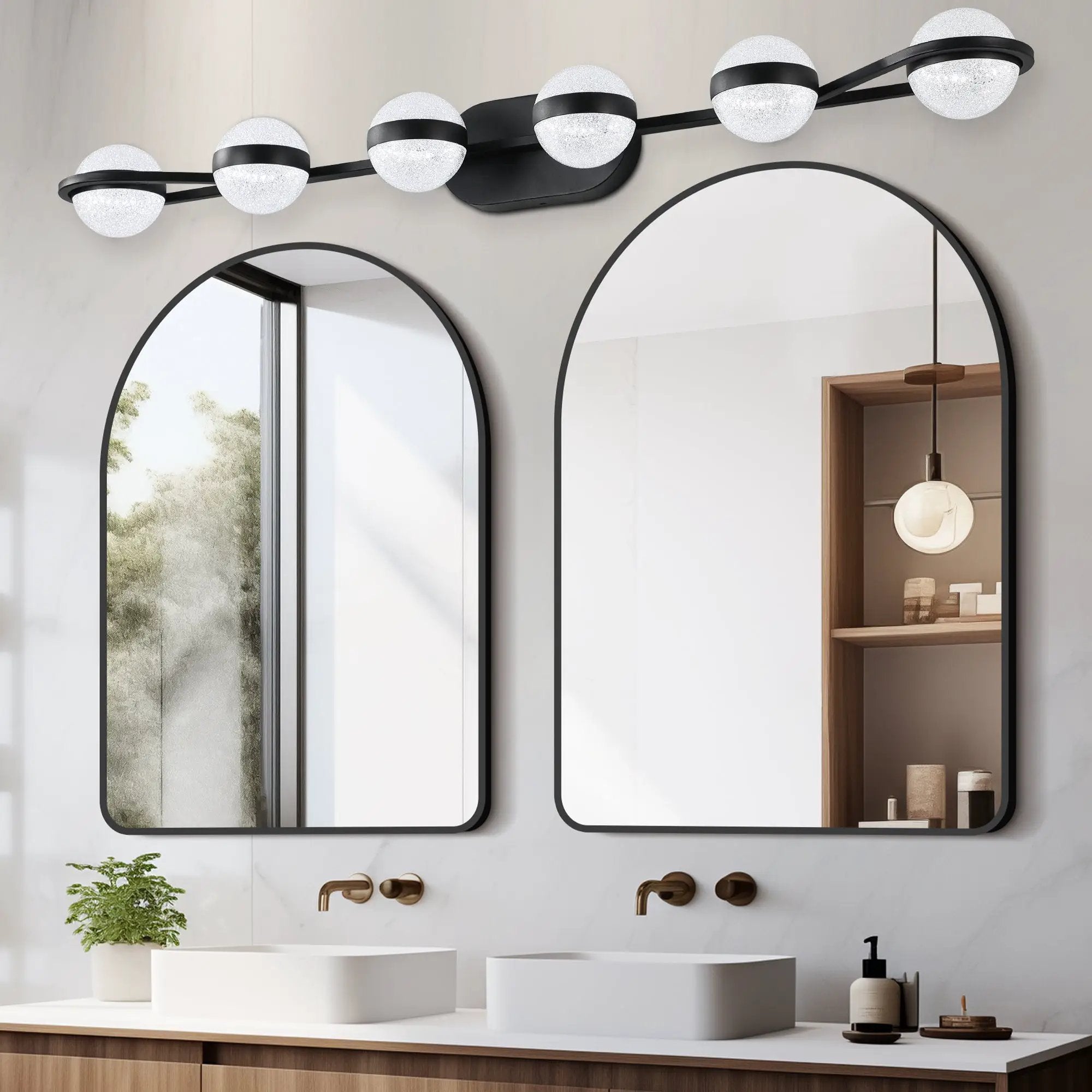 43" Black Minimalist LED Bathroom Vanity Light by HouseOfZazla
