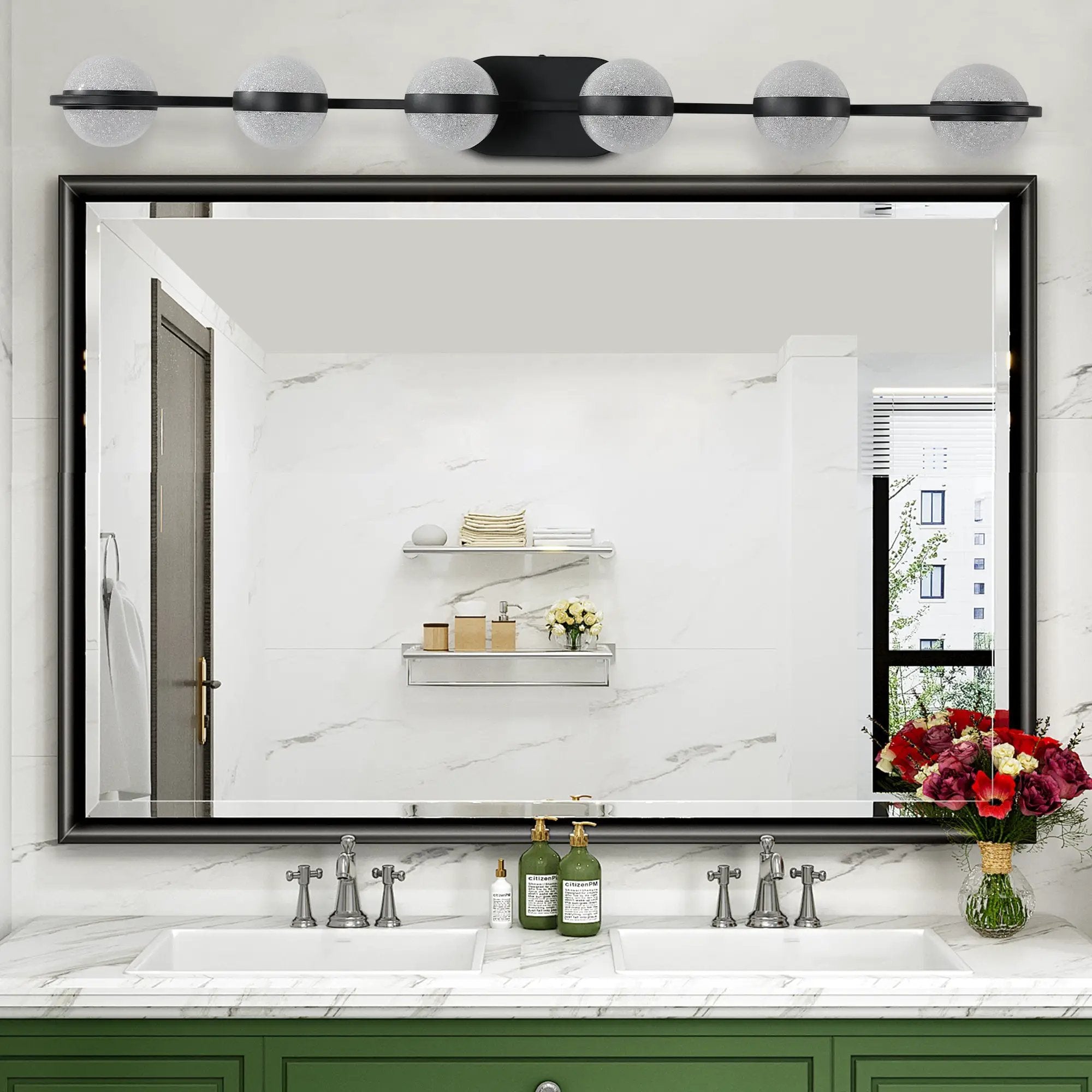 43" Black Minimalist LED Bathroom Vanity Light by HouseOfZazla