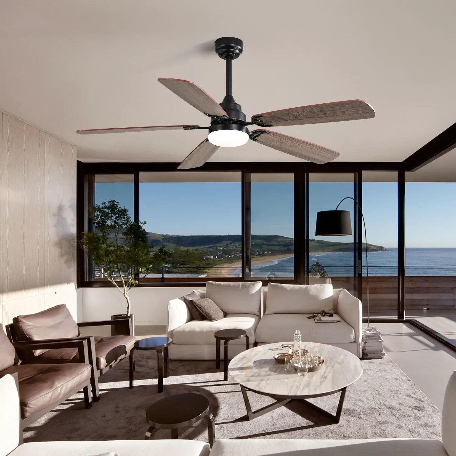 52 Inch Classics Ceiling Fan with LED Light & Remote Control by HouseOfZazla