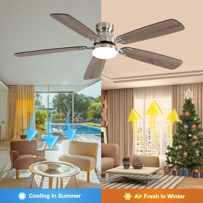 Modern 52-Inch LED Ceiling Fan With Remote Control by HouseOfZazla