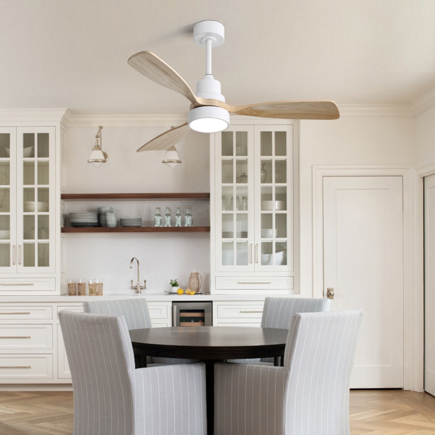 48 Inch Indoor Ceiling Fan with Light and Remote Control by HouseOfZazla