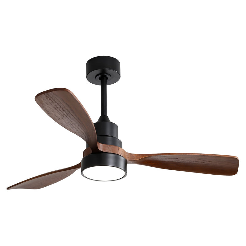 48 Inch Wood Ceiling Fan With 3 Solid Wood Blades and Remote Control by HouseOfZazla