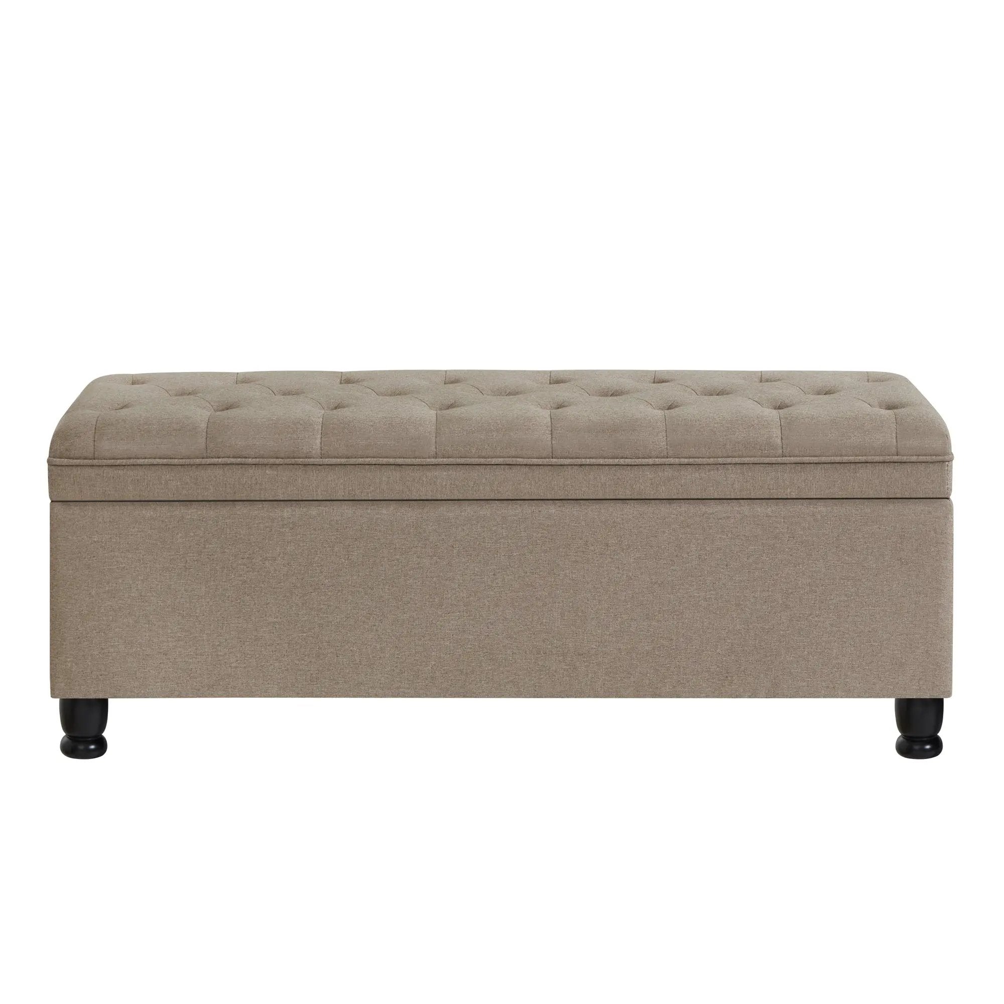 Upholstered Tufted Button Storage Bench by HouseOfZazla