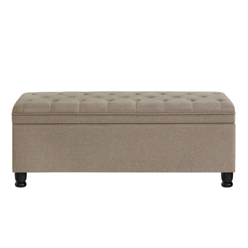 Upholstered Tufted Button Storage Bench by HouseOfZazla