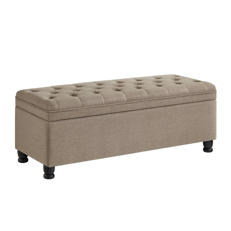 Upholstered Tufted Button Storage Bench by HouseOfZazla