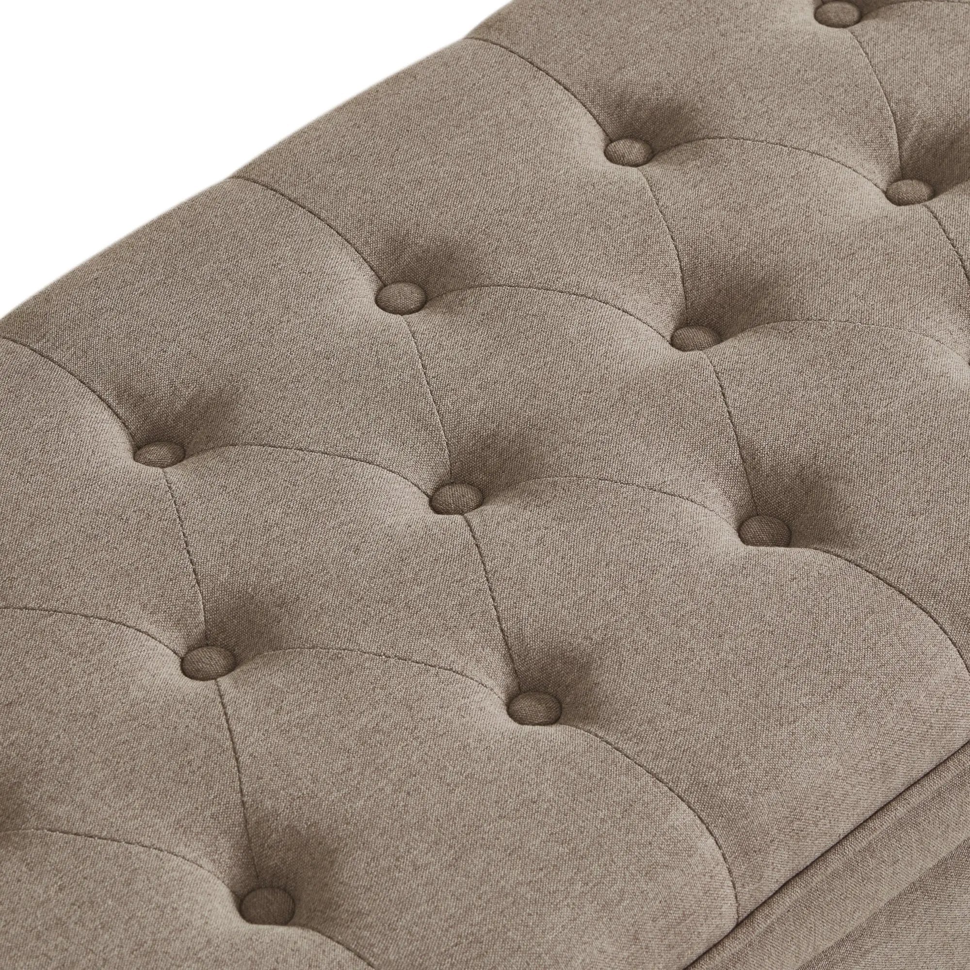 Upholstered Tufted Button Storage Bench by HouseOfZazla