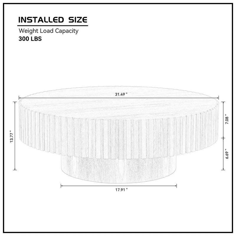 31.49'' Nesting Round Wood Coffee Table with Storage by HouseOfZazla
