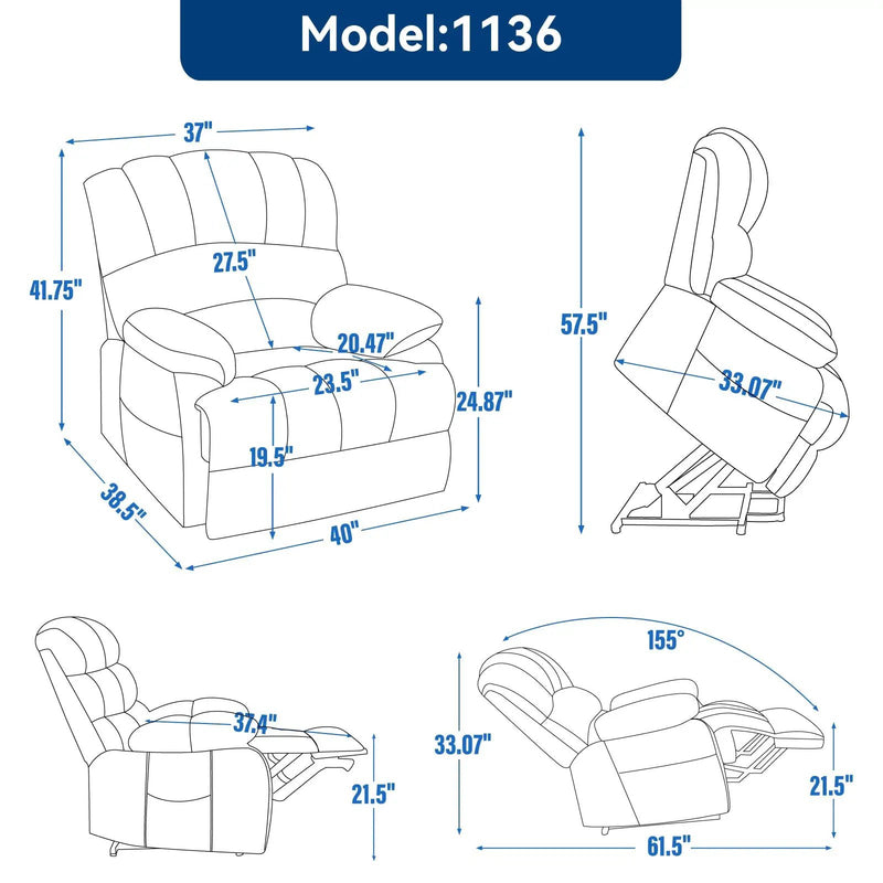Power Lift Recliner Chair by HouseOfZazla