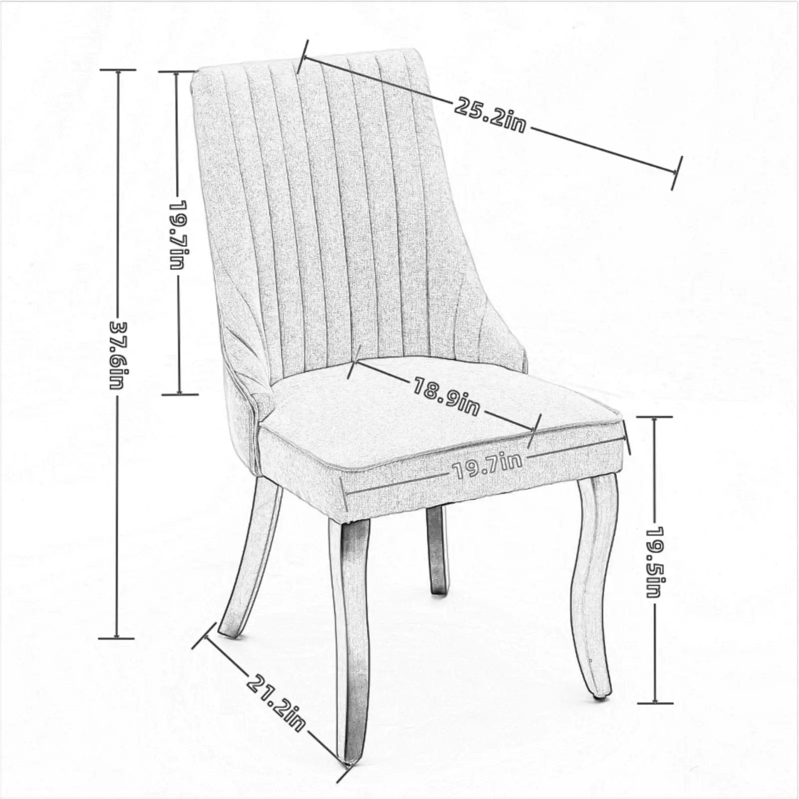 Rayon Cloth Flocking High Back Dining Chair by HouseOfZazla