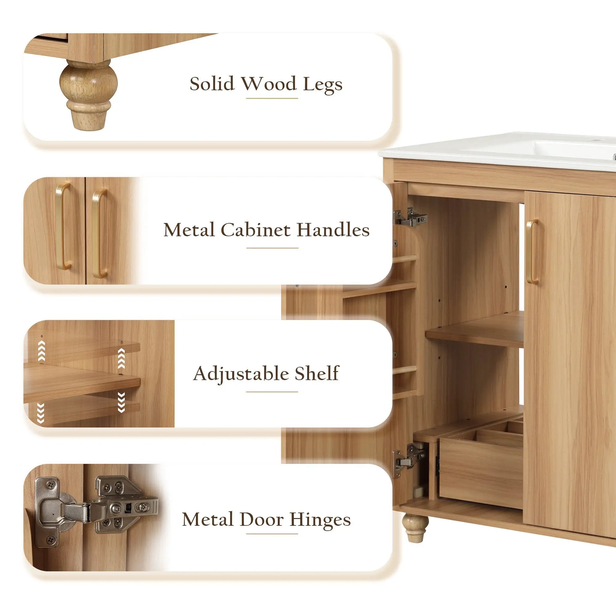30" Bathroom Vanity with Sink Combo by HouseOfZazla