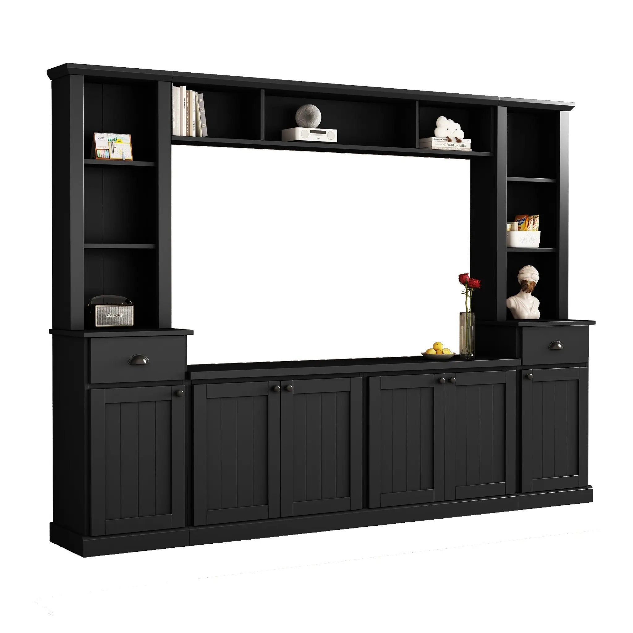Elegant TV Stand Set for Modern Entertainment Spaces by HouseOfZazla