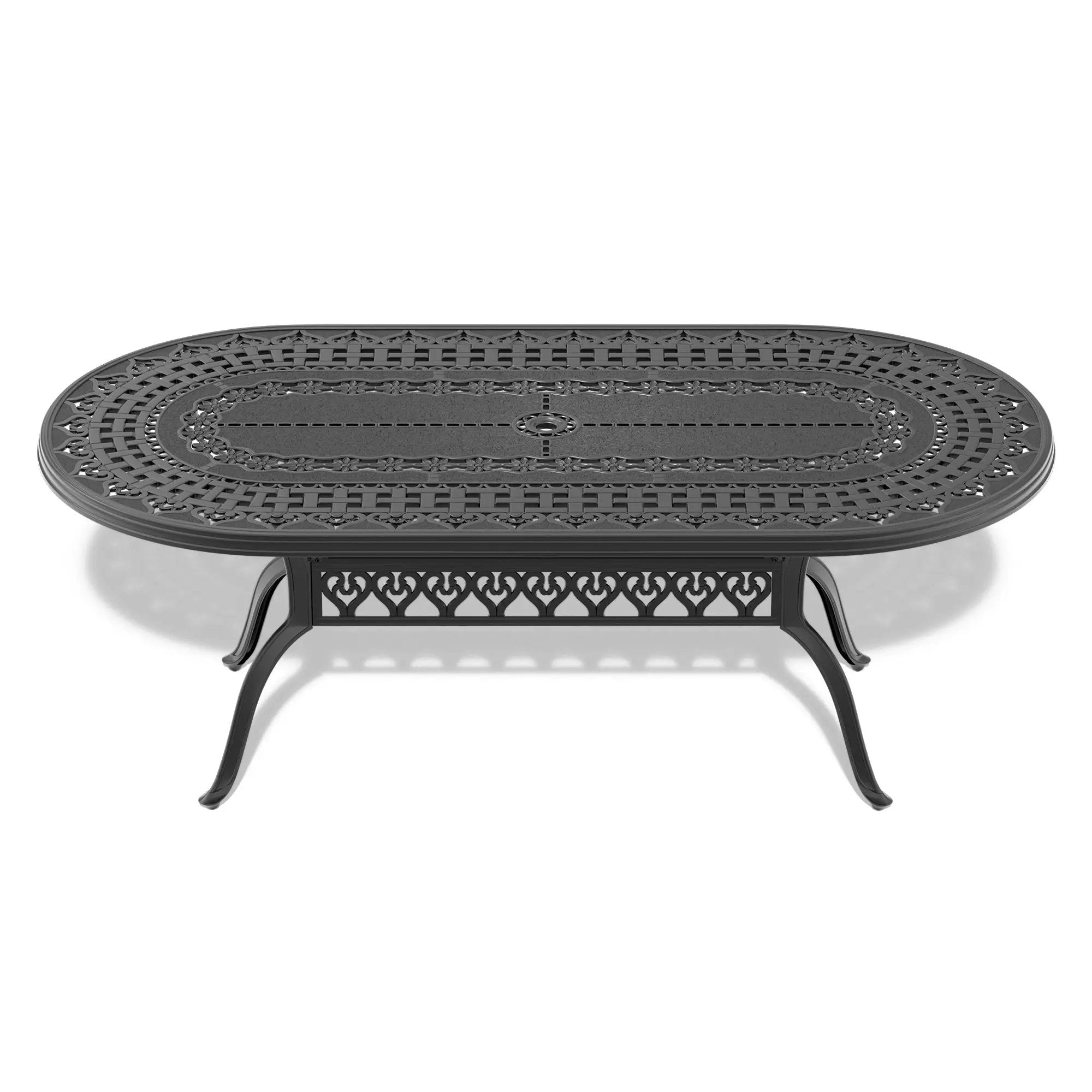 9-Piece Set Of All-Weather Cast Aluminum Dining Furniture Set With by HouseOfZazla