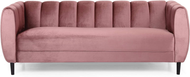Miranda Velvet 3-Seater Sofa in Blush by HouseOfZazla