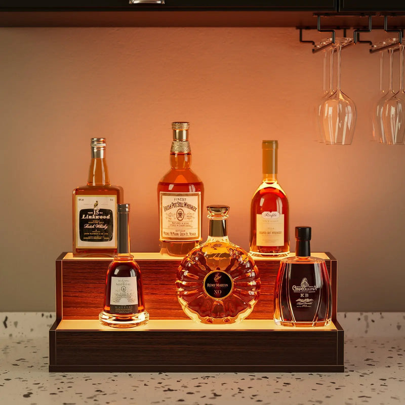 LED Lighted Liquor Bottle Display Shelf by HouseOfZazla