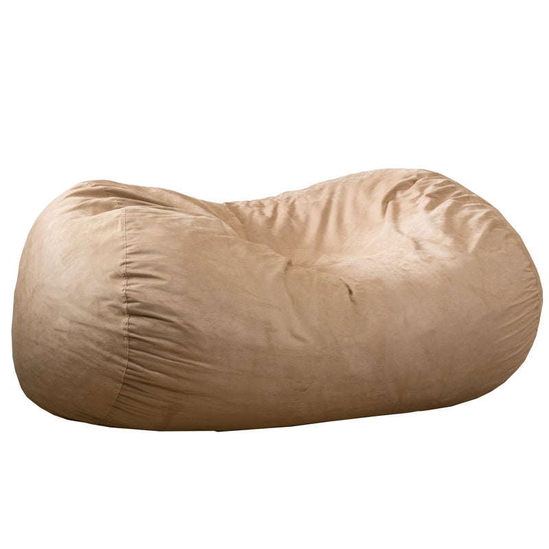 Marlin 6.5 Foot Suede Cylindrical Bean Bag, Tuscany by HouseOfZazla
